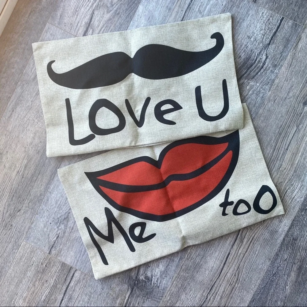 NEW FUN BOLD COUPLE PILLOW COVERS
